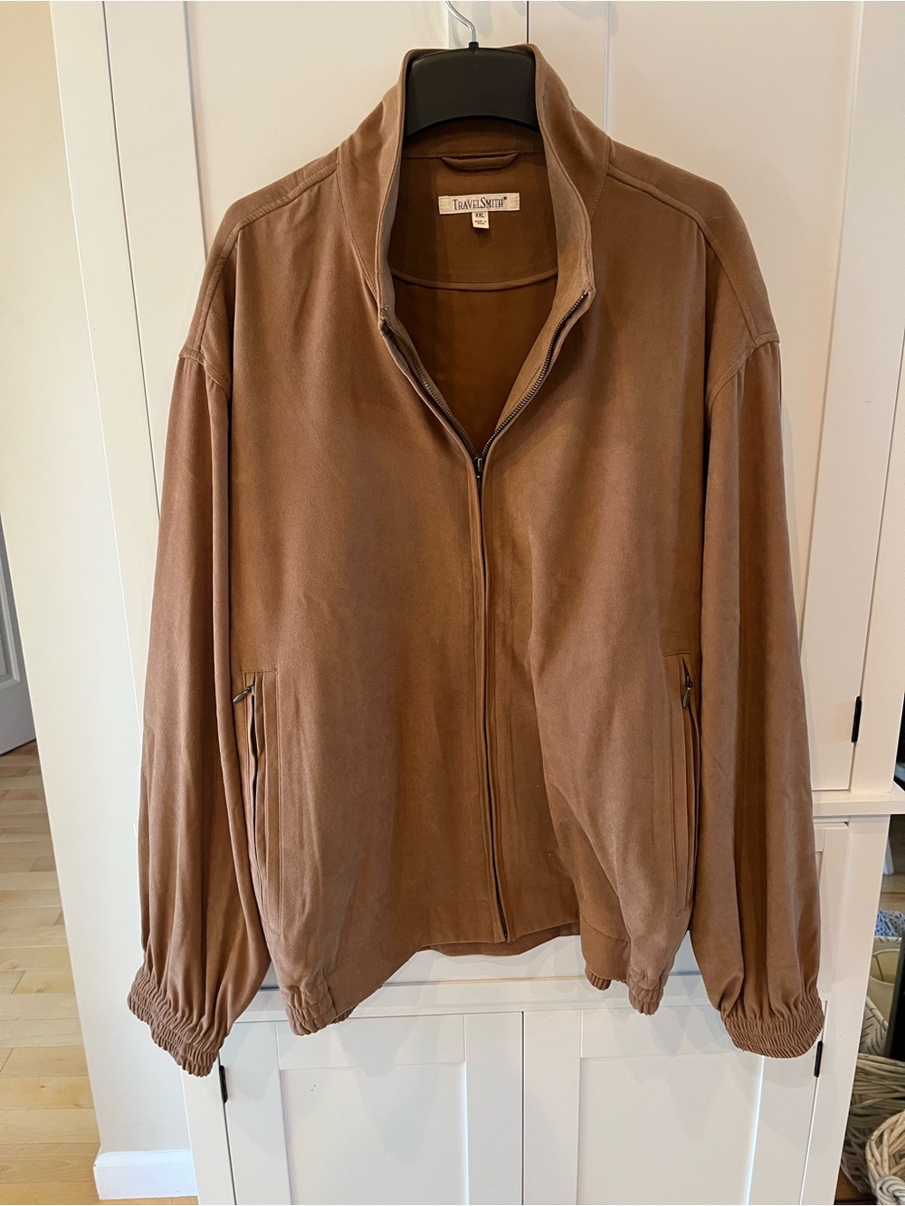 TravelSmith Women's Brown Zip-Front Bomber Jacket